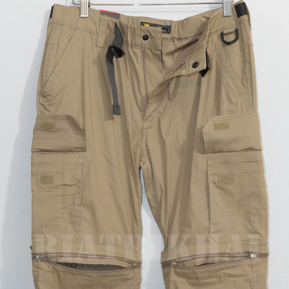 Men's Convertible Pants Shorts BC Clothing TAN - Picture 5 of 8